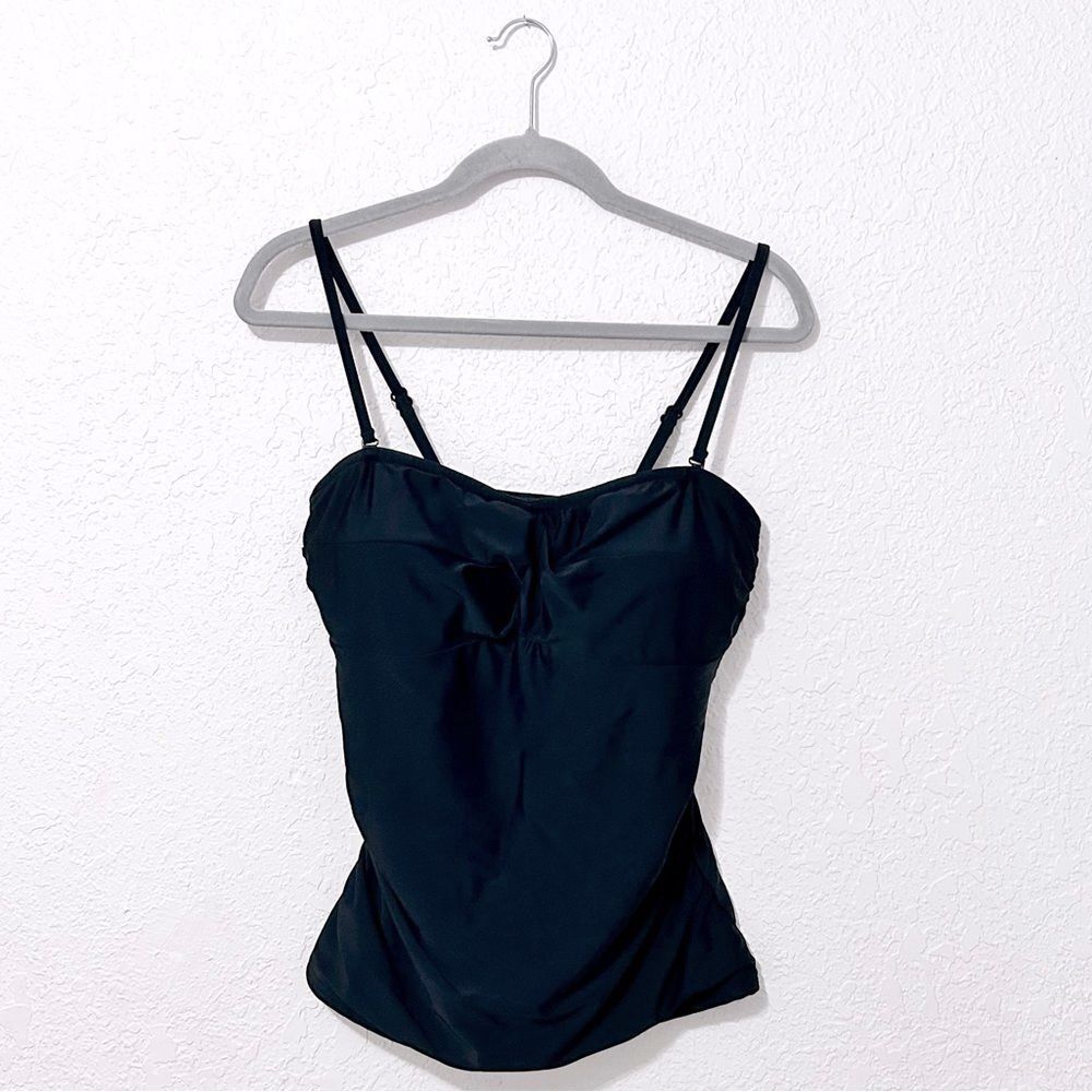 Croft and Barrow bathing suit top black size 12